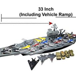 Deals 😉 33 Inch Aircraft Carrier With Soldiers Jets Military Vehicles (18 Fighter Jets) ⌛ 2 Deals 😉 33 Inch Aircraft Carrier With Soldiers Jets Military Vehicles (18 Fighter Jets) ⌛ -Slot Cars toys Sales Shop 41I1cNBiQtL