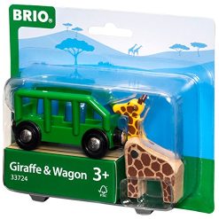 Buy ✔️ RIO World - 33724 Giraffe And Wagon | 2 Piece Toy Train Accessory For Kids Ages 3 And Up , Green ⌛ -Slot Cars toys Sales Shop 513weGn7SRL
