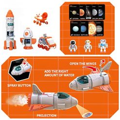 Coupon 🎁 Space Toy For Kids Rocket Ship Toys With Space Shuttle, Astronaut Figures, Space Rover, Spaces Station, 5 In 1 Spaceship Toy For Boys 3-8, Aerospace Model Space Figure Toys With Sound & Ligh 🤩 -Slot Cars toys Sales Shop 51CdKXq7MqL