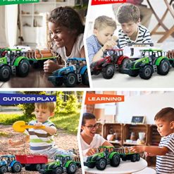 Coupon 🧨 Friction Powered Farm Tractor Vehicles, 16.5" Includes Farmer Tractor Water Tank And Log Trailer, Push & Go No Batteries Needed (3pc Set) 🌟 -Slot Cars toys Sales Shop 51VZ3uk5wlL