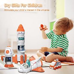 Coupon 🎁 Space Toy For Kids Rocket Ship Toys With Space Shuttle, Astronaut Figures, Space Rover, Spaces Station, 5 In 1 Spaceship Toy For Boys 3-8, Aerospace Model Space Figure Toys With Sound & Ligh 🤩 -Slot Cars toys Sales Shop 51ja1tHj83L