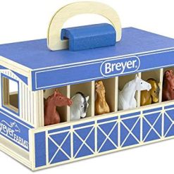 Top 10 😉 Horses Unicorn Magic Wooden Stable Playset With 6 Unicorns | 6 Piece Playset | 6 Stablemates Unicorns Included | 6” H X 9” L X 2.5” D | 1:32 Scale | Model #59218, Multicolo ✔️ -Slot Cars toys Sales Shop 51mv6QqK8cL. AC