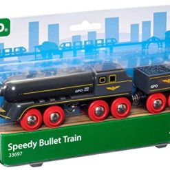 Best Sale 💯 RIO World 33697 - Speedy Bullet Train - 2 Piece Wooden Toy Train Set For Kids Age 3 And Up 🛒 -Slot Cars toys Sales Shop 51zBJwrvhvL