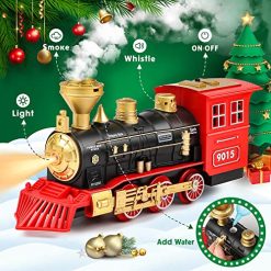 Cheap 🤩 Train Set - Train Toy For Boys 👧 Girls W/ Smokes, Lights & Sound, Railway Kits W/ Steam Locomotive Engine, Cargo Cars & Tracks, 🎁 Christmas Gifts For 3 4 5 6 7 8+ Year Old Kids Red 😍 -Slot Cars toys Sales Shop 61SpcxJFPjL